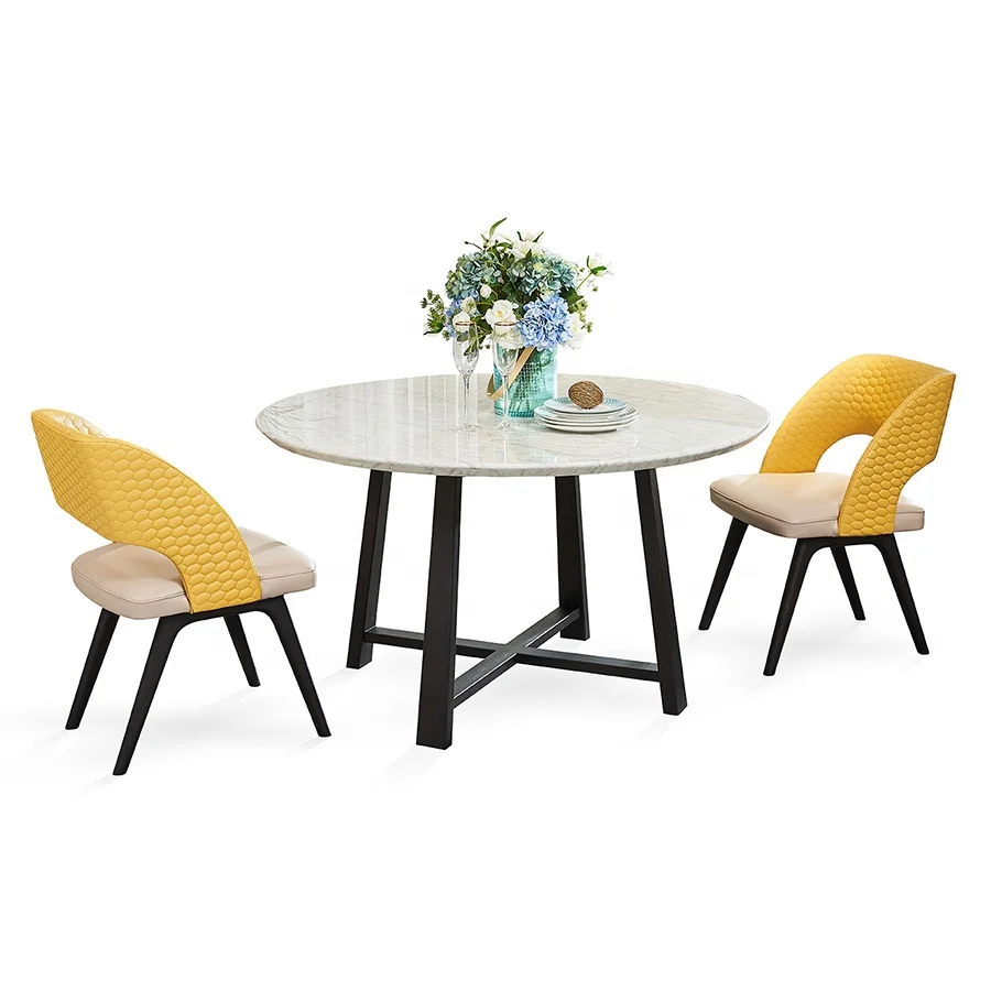  C016 nordic style italian dining table solid wood legs 4 chairs 6 restaurant