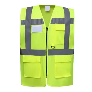 Wholesale Custom Logo Industrial Security Construction Work Safety Vest Reflective High Visibility Reflector Vest With Pockets