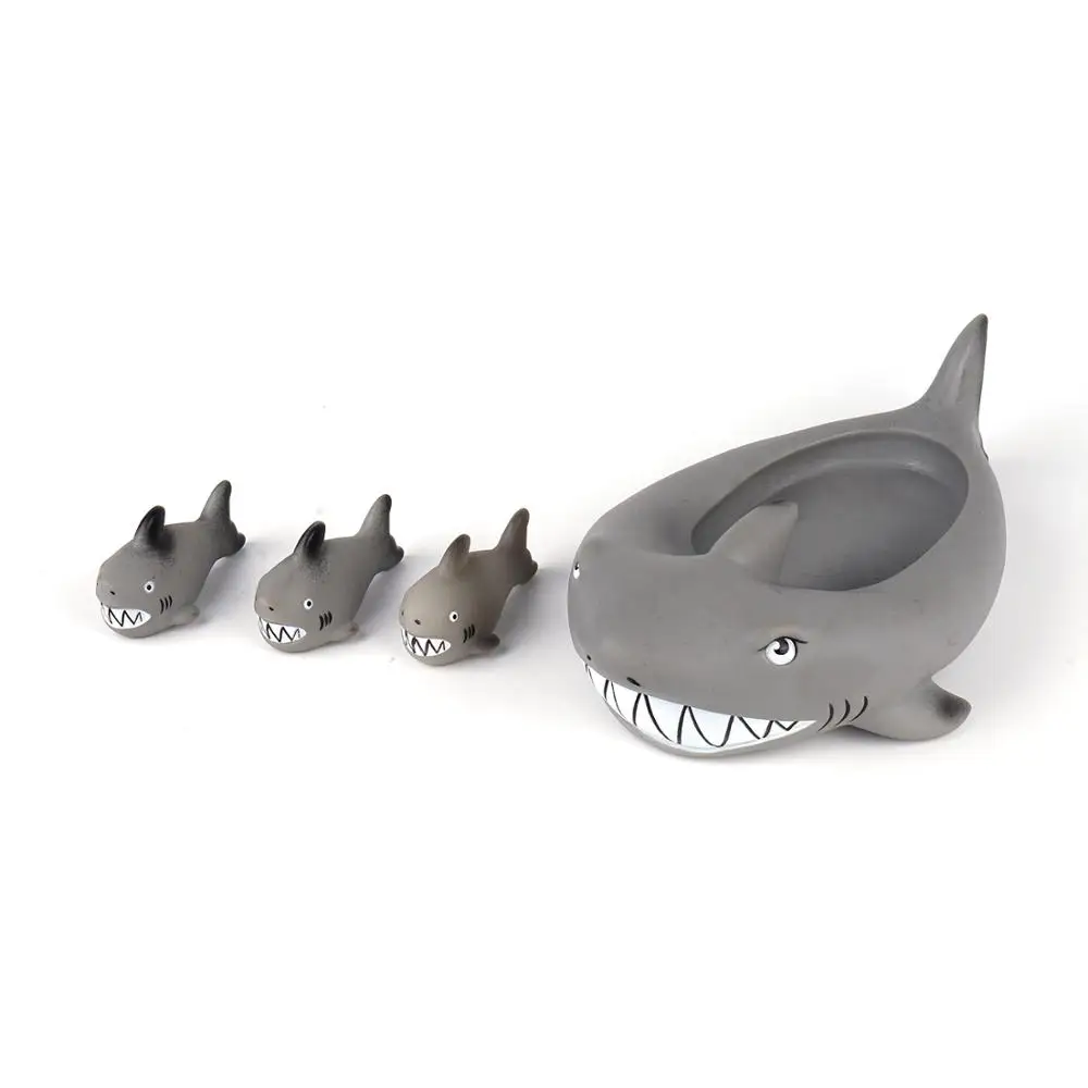 
Plastic floating baby bath toy waterproof shark shower kid bathtub toy 