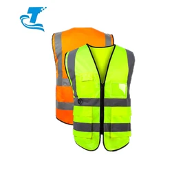 Hi Vis   Unisex Reflective Work Vest With Pockets Safety Workwear