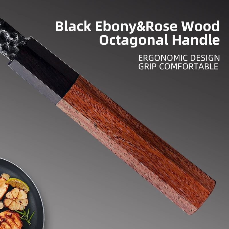 Konoll 8 inch Gyuto knife with wood handle high quality kitchen knife with ebony handle Japanese Chef Knife