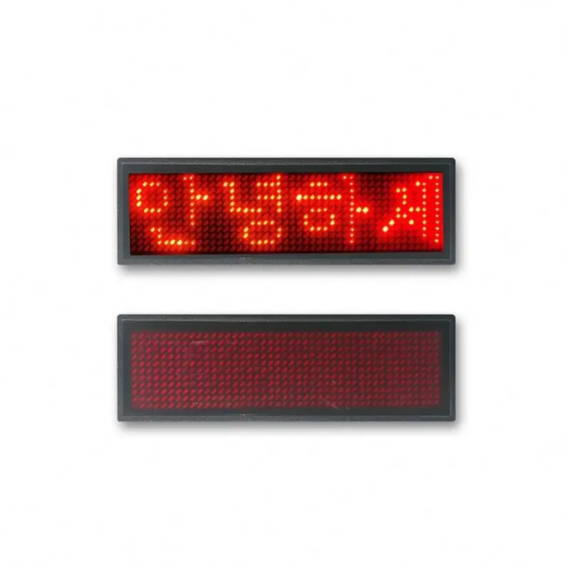 DIY LED name badge Digital text running Display Screen Smart mini LED Tag For event hotel bar cafe taxi restaurant