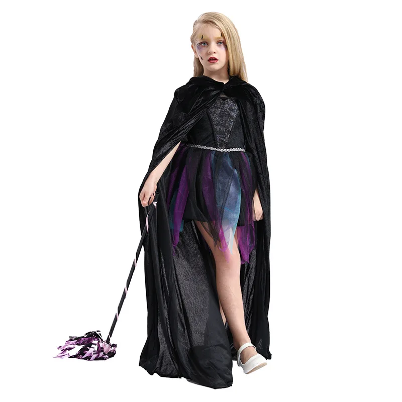 Manufacturers wholesale new Halloween black simple cape over every house dress up performance clothing wholesale