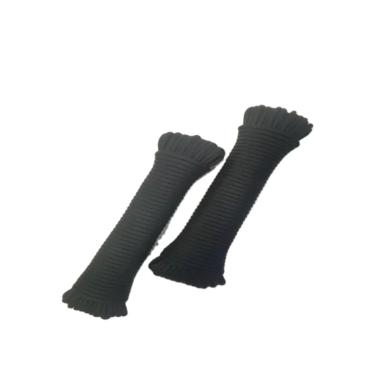 High quality Factory Direct Tactical Parachute Rope Polypropylene Braided  Outdoor Camping Tent Rope