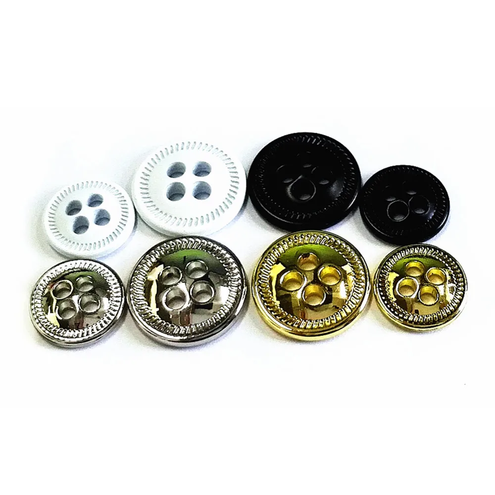New design OEM colorful white blue 2 holes flat plastic sewing buttons for shirts men