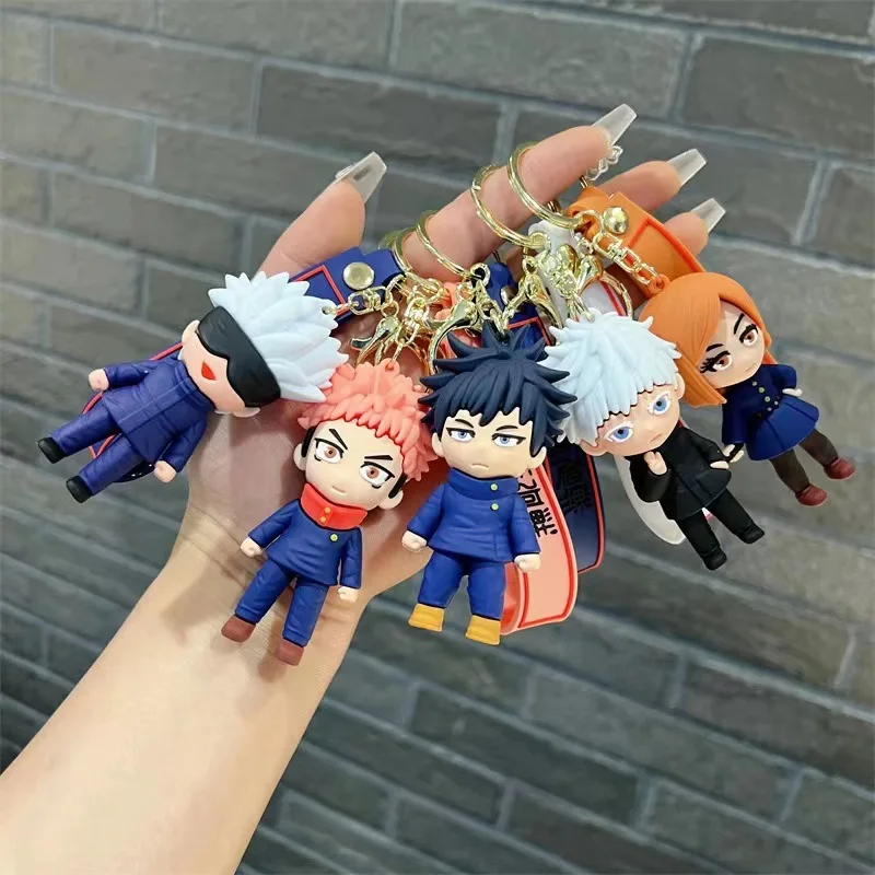 new 5 Design factory outlet Japanese anime Jujutsu Kaisen keychain 3d pvc rubber key chain Jujutsu Kaisen keycha