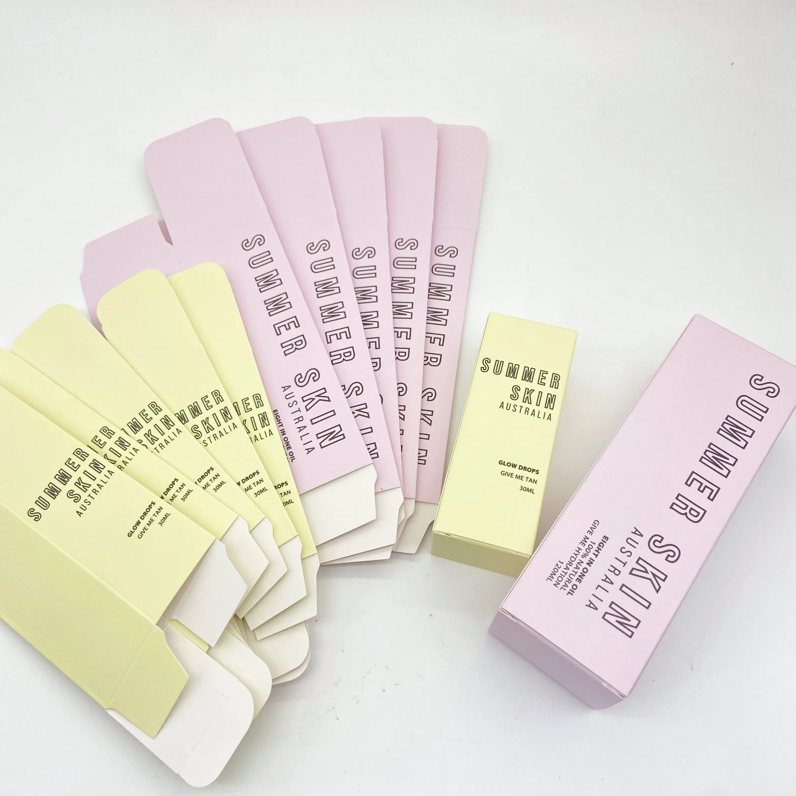 Custom Beauty Products Package Lotion Essential Oil Paper Box For Serum Skincare Packaging Box