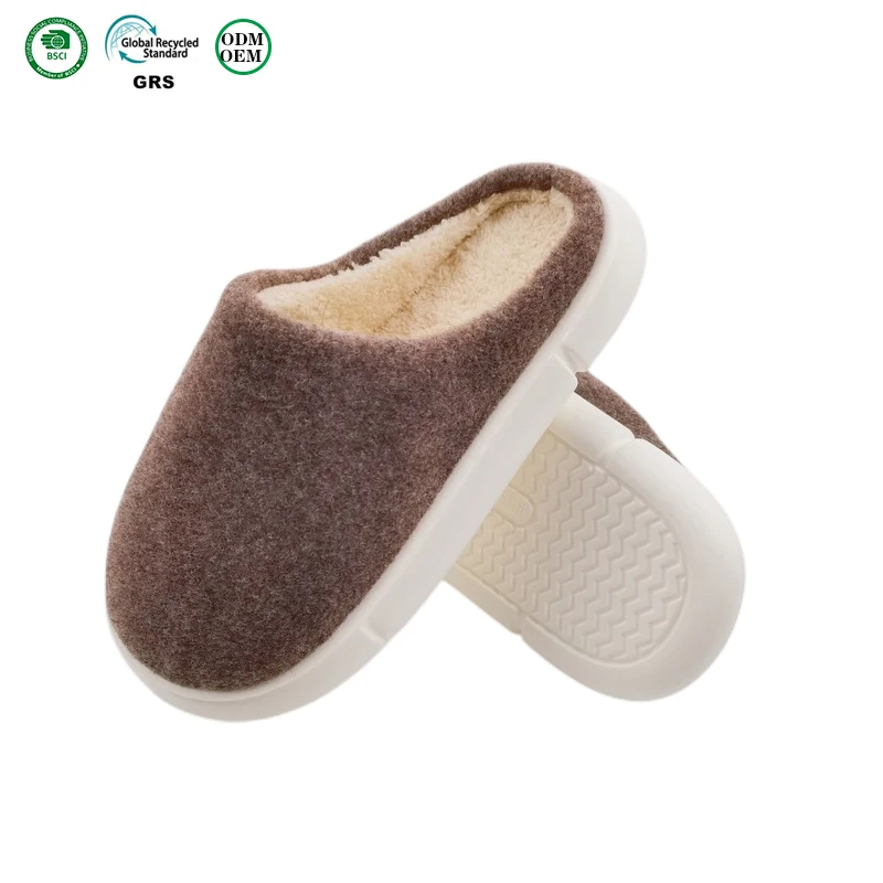 Chinese Footwear Industry Fujian Supplier Fuzzy Slippers Custom House Shoes Fur Slippers Fluffy For Man