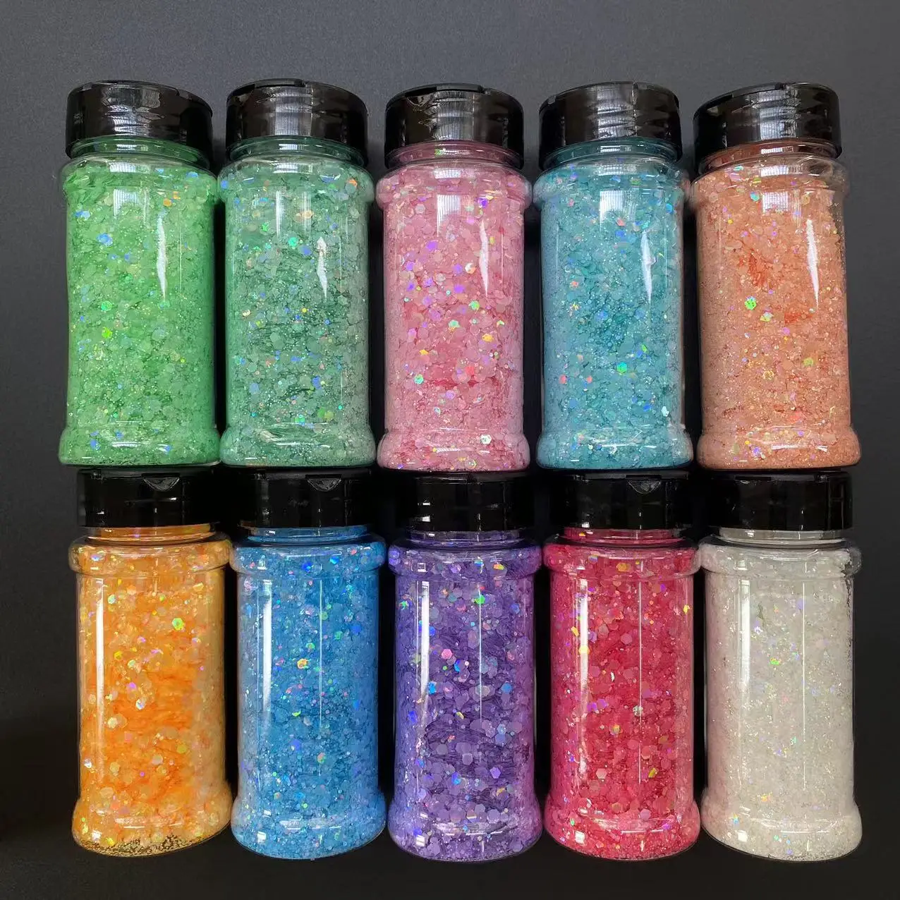 light color chunky face glitter loose powder chrome nail pigment powder for body face hair eye nail