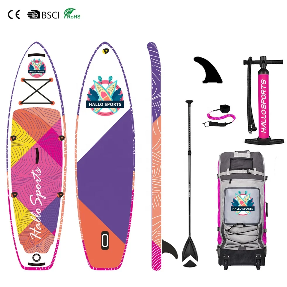 Hallosports 047 portable xl water inflatable wholesale sup paddle board top seller