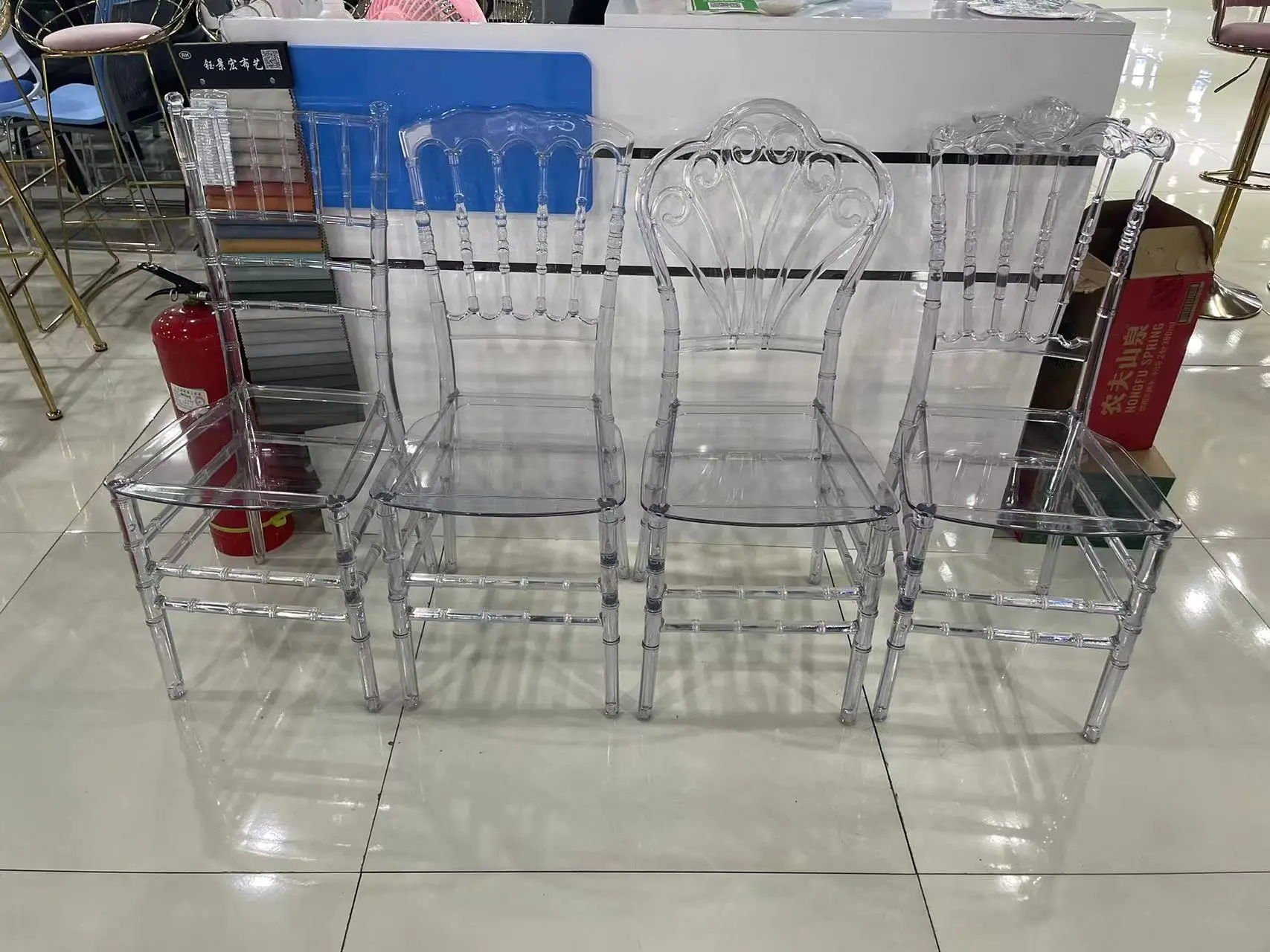 Modern Stackable Clear Transparent Acrylic Ghost Resin Tiffany Chair For Banquet Dining Hotel Outdoor Park Wedding Events
