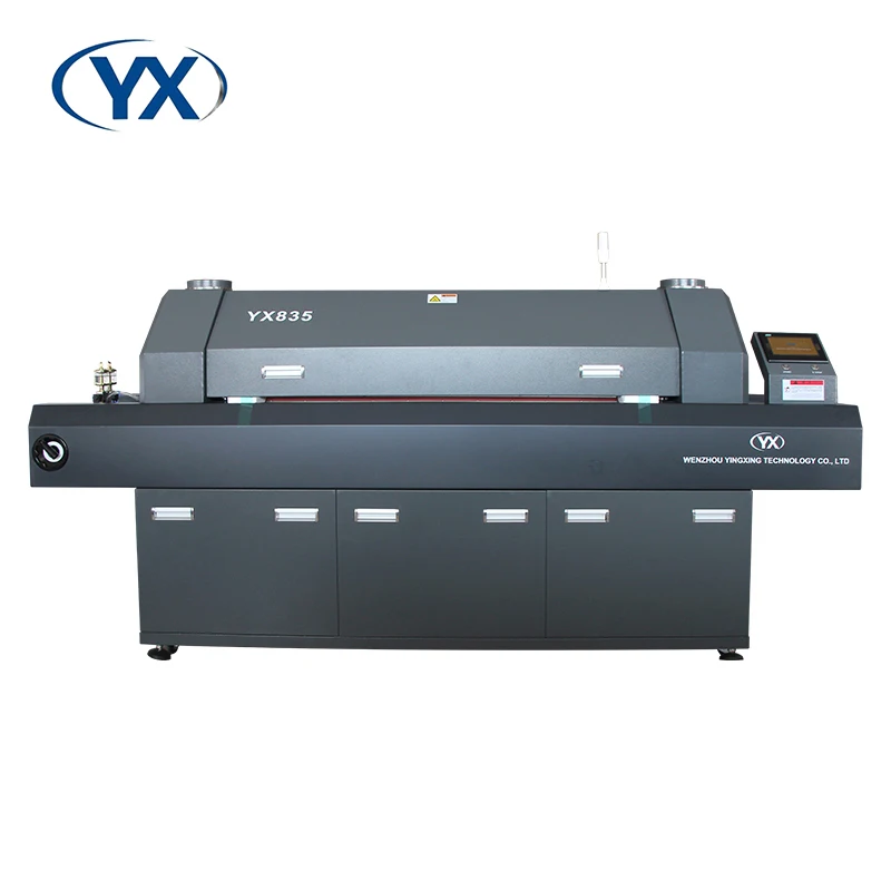 YX835 Pick and Place Machine Welding Equipment 8 Temperature Zone Smt Heat Air Drying Reflow Ovens Reflow Solders Machine