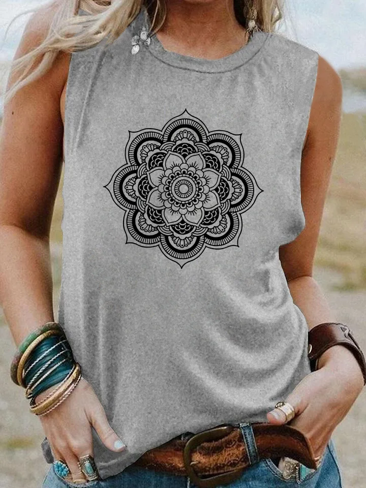 Womens Tank Tops Summer T Shirts Sleeveless Casual Loose Tunic Blouses