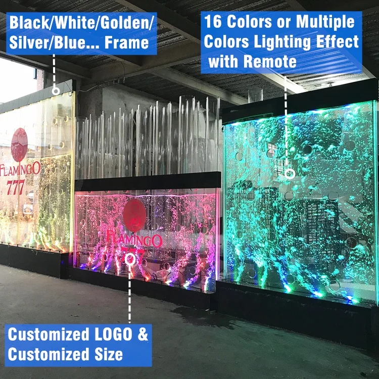 Modern Acrylic Water Bubble Wall Luxury Living Screen & Room Divider with Beautiful Aquarium Decor for Indoor