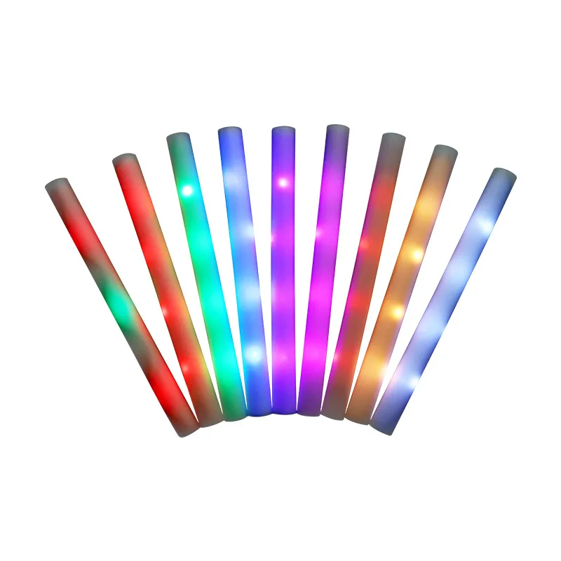 Wholesale Oem Custom Logo Foam Glow Stick Flashing LED Light Cheering Fans Party Color Stick for Concert