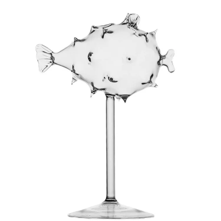 Aeofa Creative puffer fish cocktail glasses dolphin octopus high borosilicate glass goblet unique cocktail glasses