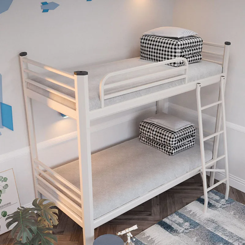 Hongkai Dormitory Single Queen King Metal Bunk Bed Hostel Bunk Bed School Apartment Steel Bunk Bed