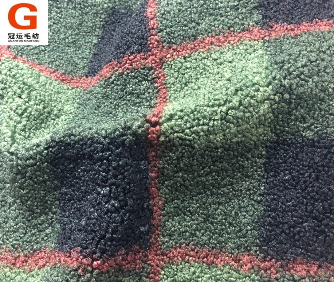 Высокое качество, 100% полиэстер, клетчатая ткань, Овечья шерстяная ткань