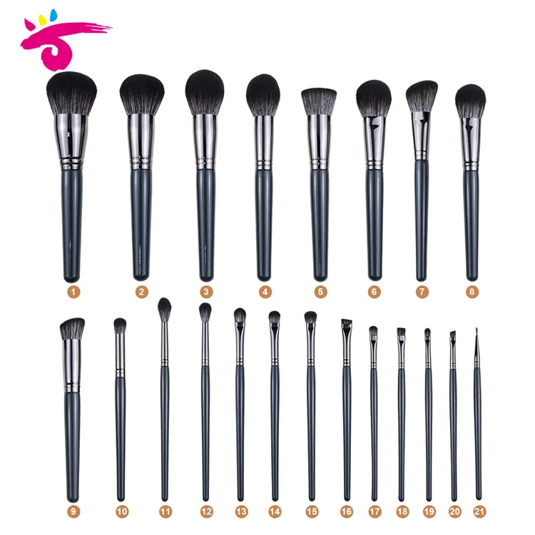 Microsoft Fiber Vagan Makeup Brush Set  High Quality Black Beauty Makeup Brush Kit  Best Sell