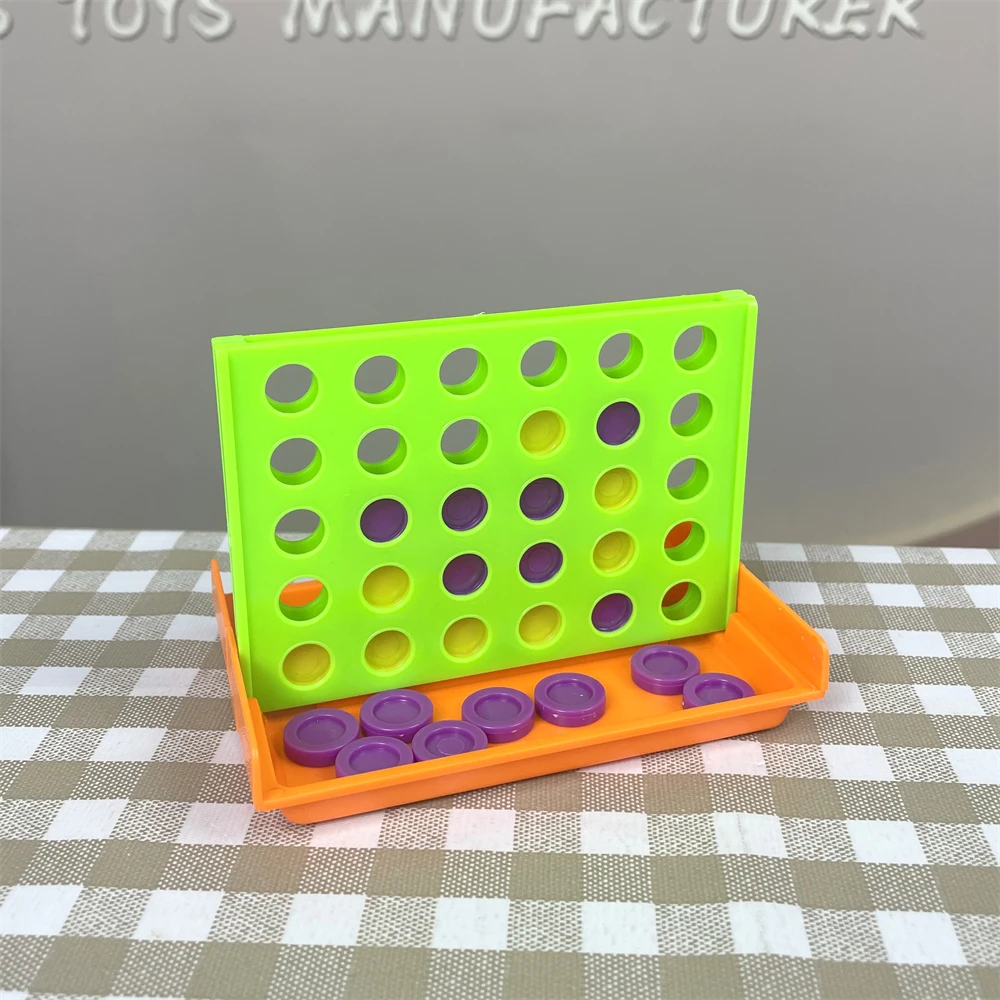 Children Portable Classic Tabletop Toys Plastic Chess Board Game Interaction Playing Mini 4 in a Row Connect Games
