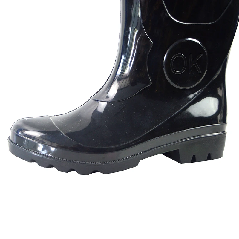 High quality anti-skid wear-resistant waterproof fishing car wash agricultural adult rain boots pvc waterproof Safety rain boots