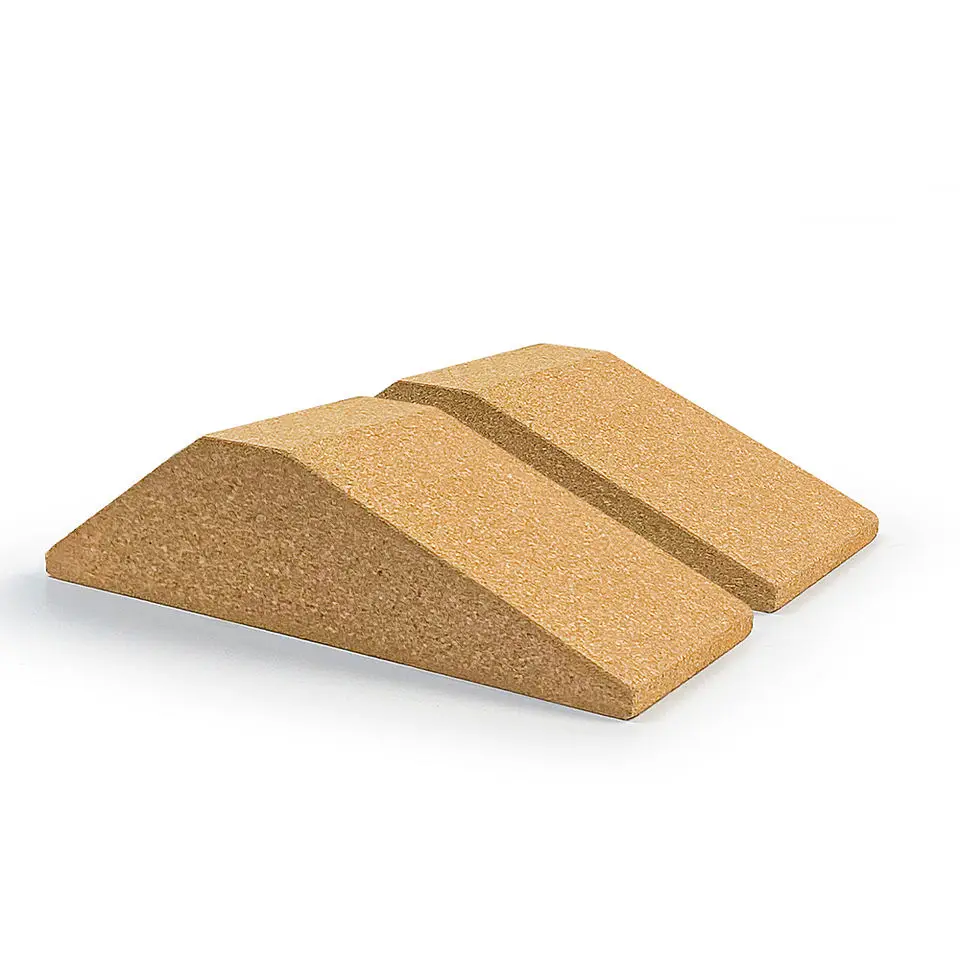 2PCS Cork Squat Wedge Block Non-Slip Squat Ramp Calf Raise Block Squat Platform Slant Board for Weightlifting