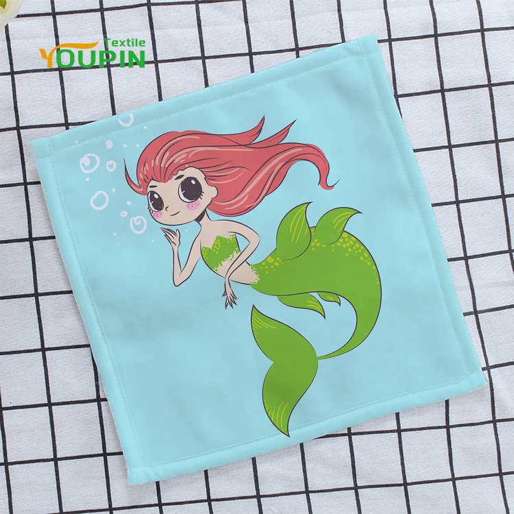 Polyester Cotton Hand Towels 15x15cm 20x20cm 25x25cm 30x30cm 35x35cm Sublimation White Washcloth for Children