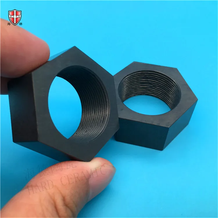 Custom thermal shock resistance silicon nitride ceramic threaded nut pitch bush sleeve