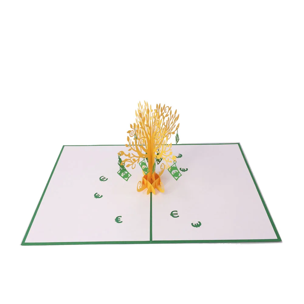 
WINPSHENG Custom 3D Pop Up Card Money Tree Greeting Card Designs 