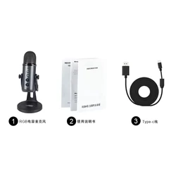 W-900Metal gaming microphones  studio podcast microphone professional usb desktop microphone