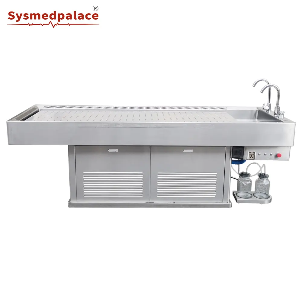 Sysmedpalac Corpse Washing Dissection Stainless Steel Electric Lifting Autopsy Table