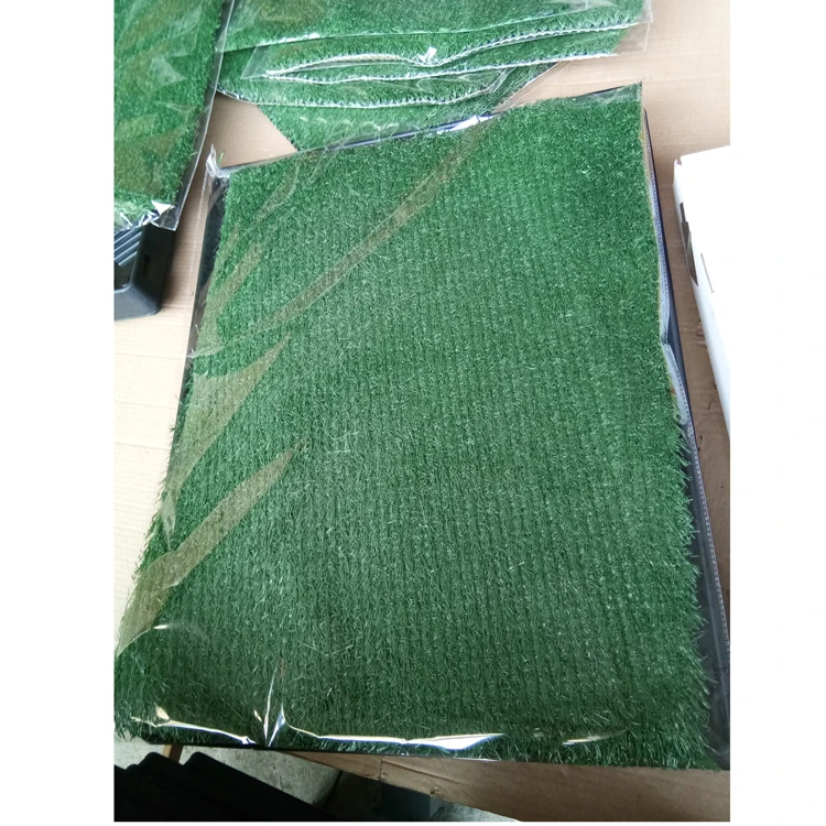 Portable Indoor PP Plastic Potty Tray Park Corner Dog Mat Cleaning Trainer Washable Pet Dog Toilet With Grass