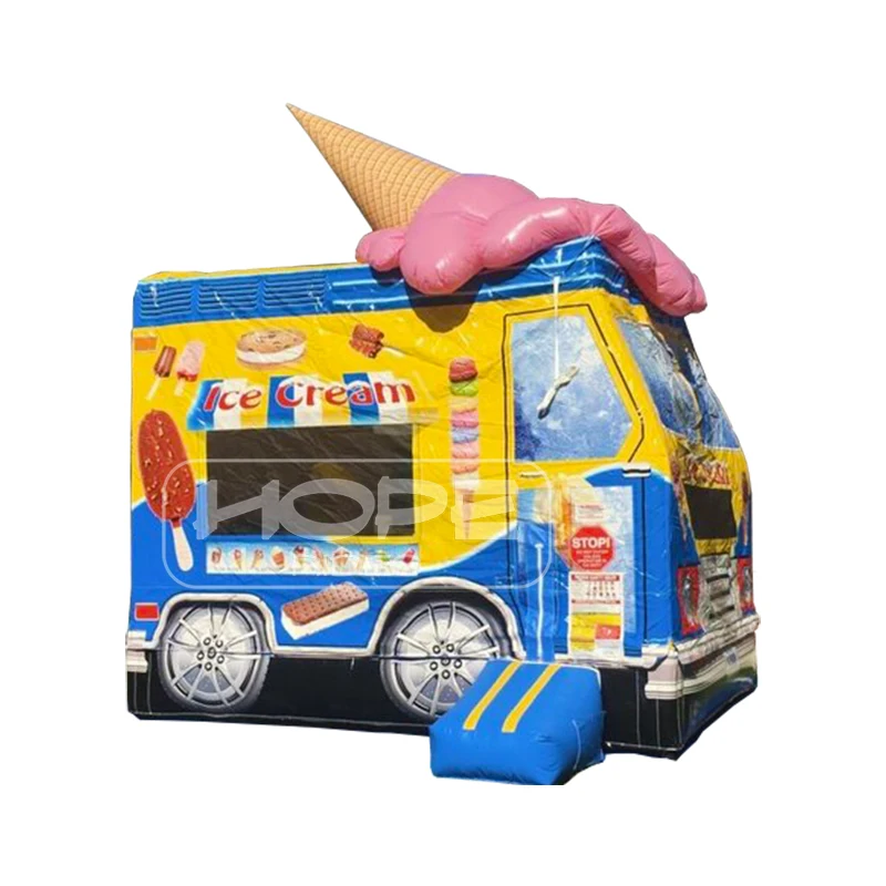 Custom Commercial PVC Party Rental Bouncer Awesome Bouncy Castle Combo Ice Cream Inflatable Bounce Houses with Slide