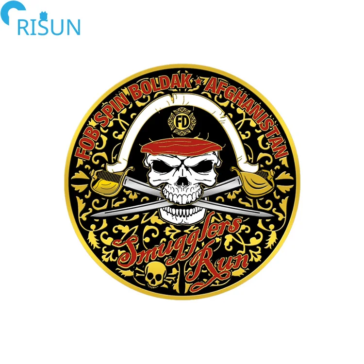 Factory Customized Enamel 3D Sea Rover Pirate Commemorative Challenge Coins Custom Pirate Challenge Coins
