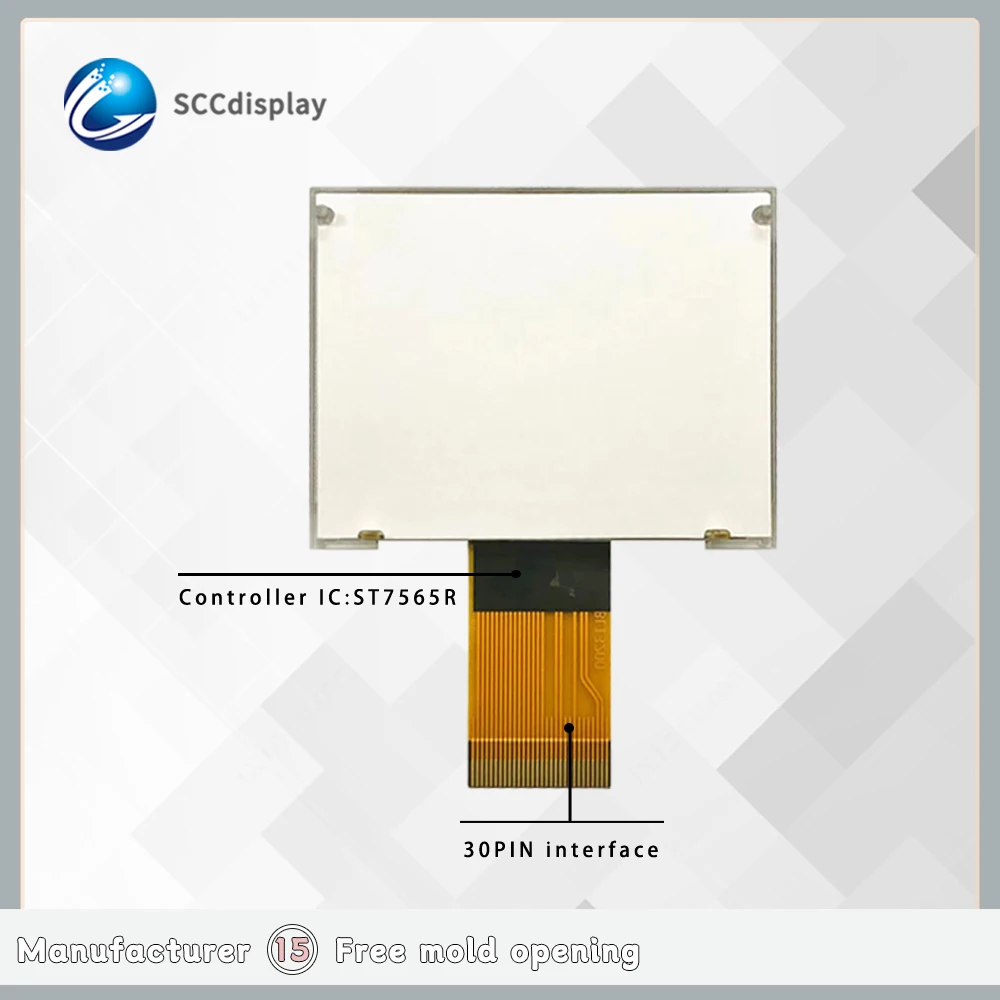 wholesale lcd Direct insertion FPC 128*64 COG module 12864 lcd display FSTN  White  Backlight Graphic screen lcd display screen