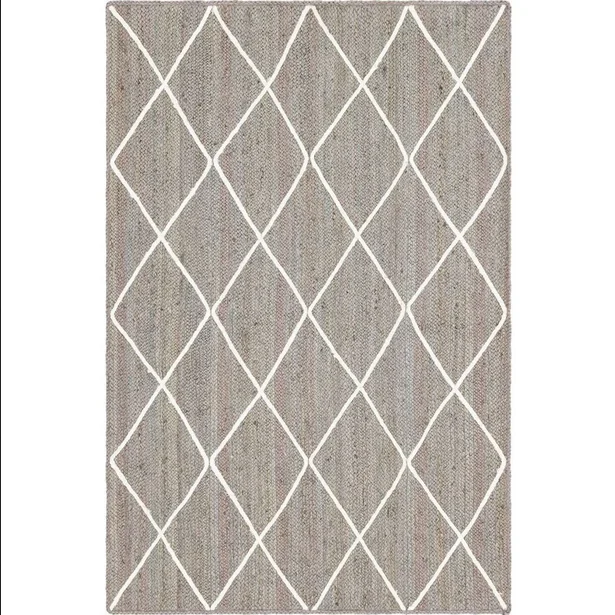 2024 New Design Outdoor Jute Rugs Eco Friendly Custom Size Handmade Embroidered Prayer Jute Floor Rug And Carpet For Sale