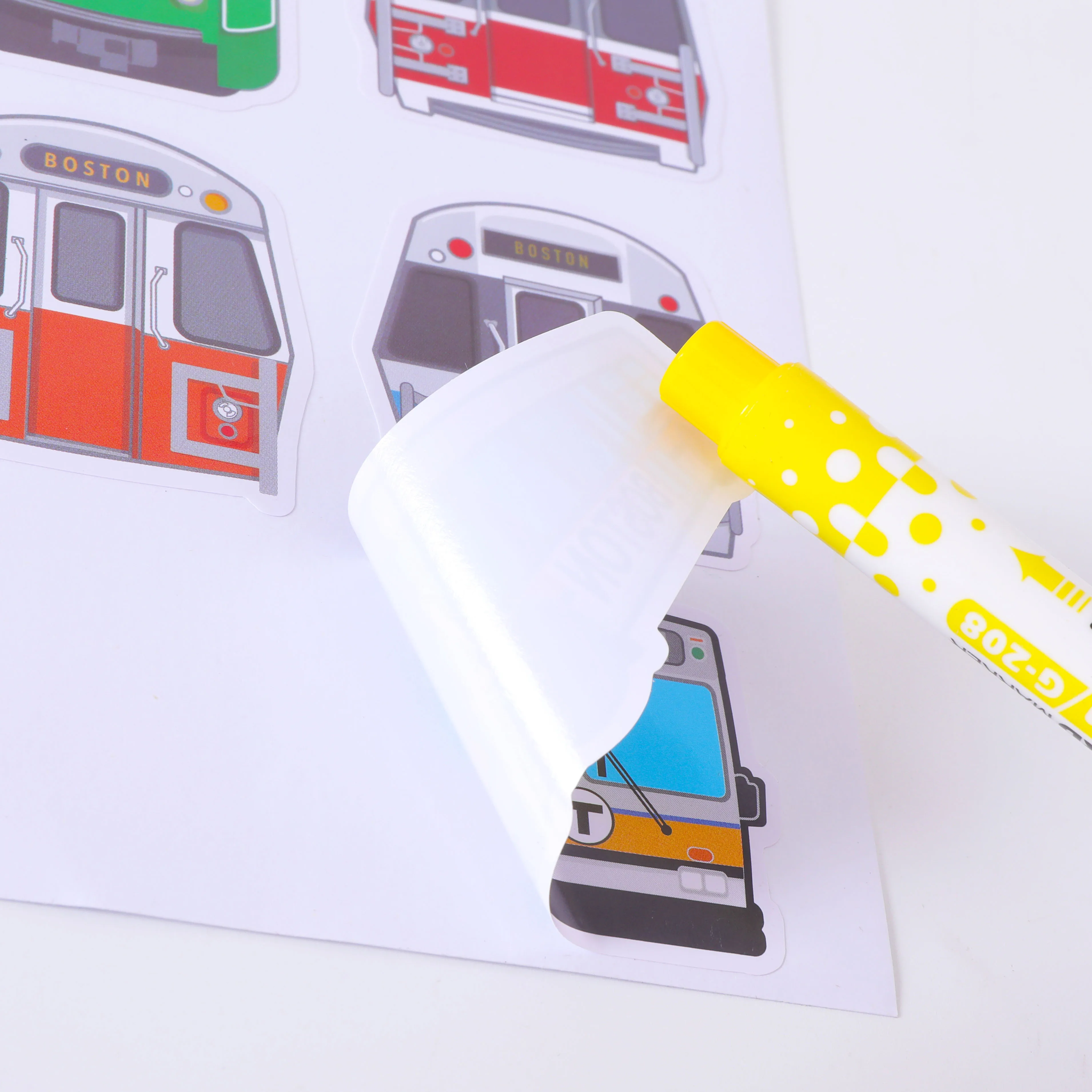 waterproof custom clear laptop matte logo cutting vinyl stickers pvc glossy die cut self adhesive vinyl sticker