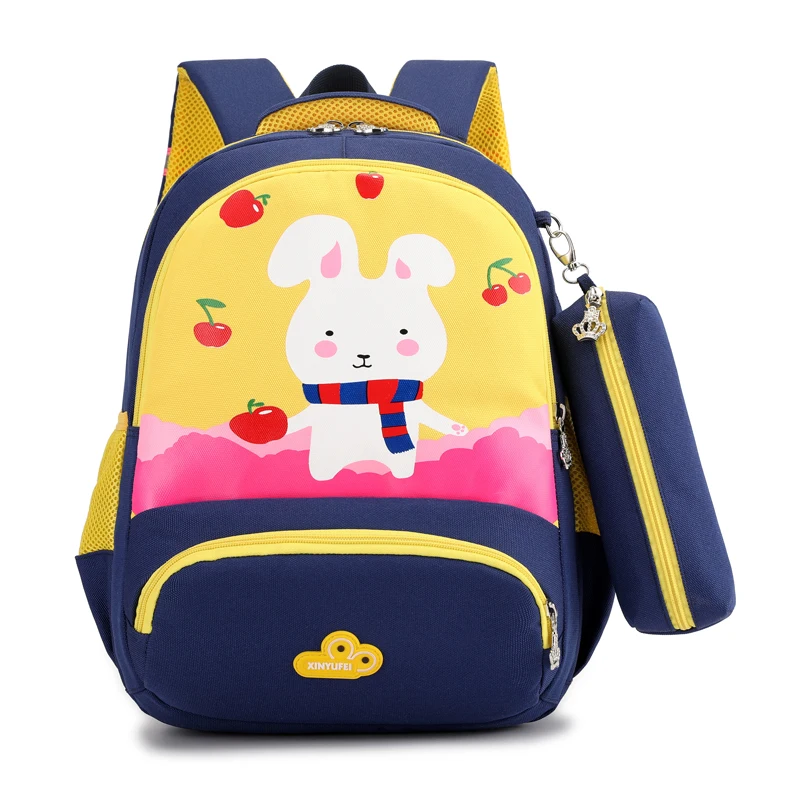 Wholesale Beautiful Printed Kids School Bags Back Pack Pencil Case Bagpack Children Rabbit Backpack