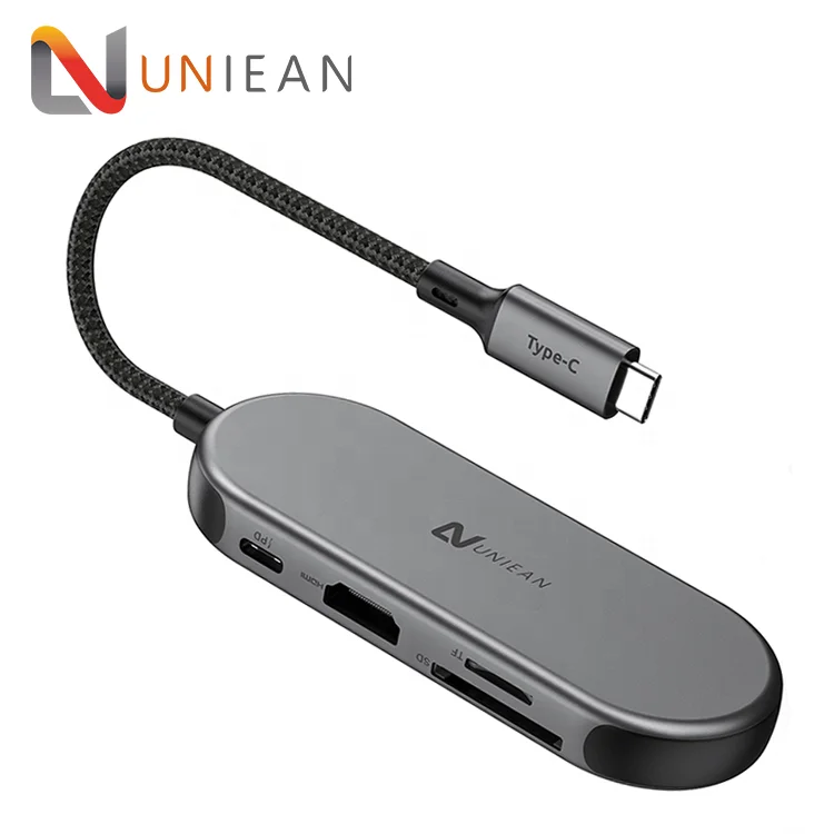7 In 1 Usb Hub 3.0 Aluminum Desgin Type C 4 In 1 Usb Hub With 3.1 Power Usb-c Laptop Mutil Function Adapter
