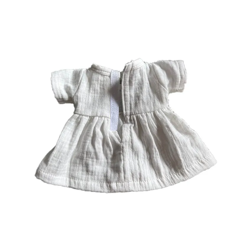 Wholesale soft cotton toy clothing fit baby 9 inch doll perfectly lovely clothes 34cm tiny muslin dress