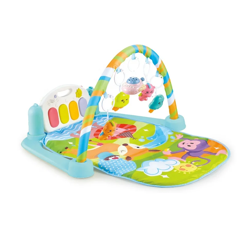 HUADA Multifunctional Portable Animal Infant Gym Toys Baby Soft Foldable Floor Play Mat with Piano Keyboard&Projection Function