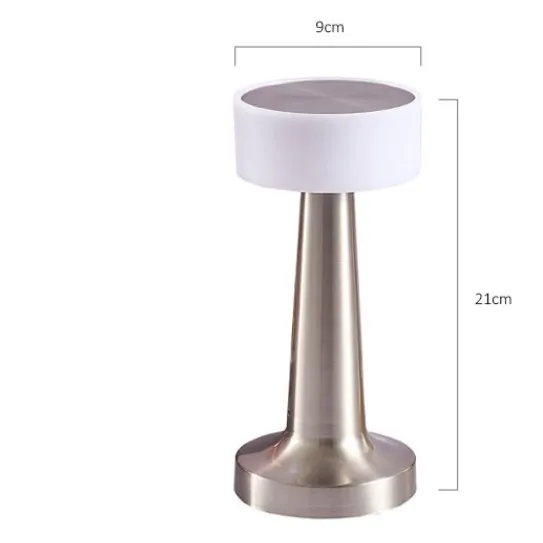 Rechargeable Atmosphere Led Table Night Light Mini Gold Cordless Restaurant Touch Table Lamp For Hotel And Bar