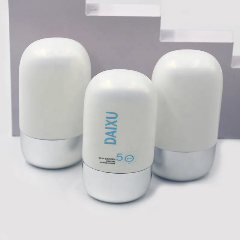 Manufacturer Supplier Low Price Plastic HDPE LDPE Square Squeeze Empty Bottles BB Cream Tube Sunscreen Container  Egg Shape 50ml