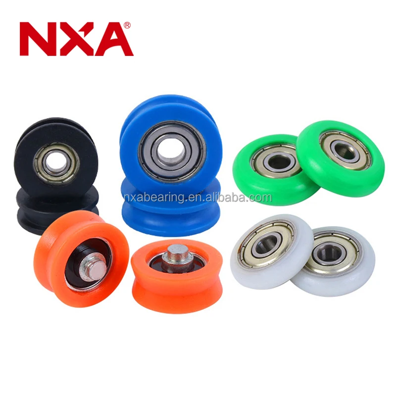 Customized OEM plastic POM PU nylon stainless steel gate shower runner guide sliding window door track roller four wheel