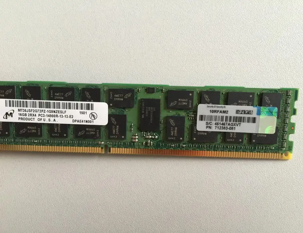 Комплект небуферной памяти 708633-B21 для HP DDR3 4 Гб 1866 МГц