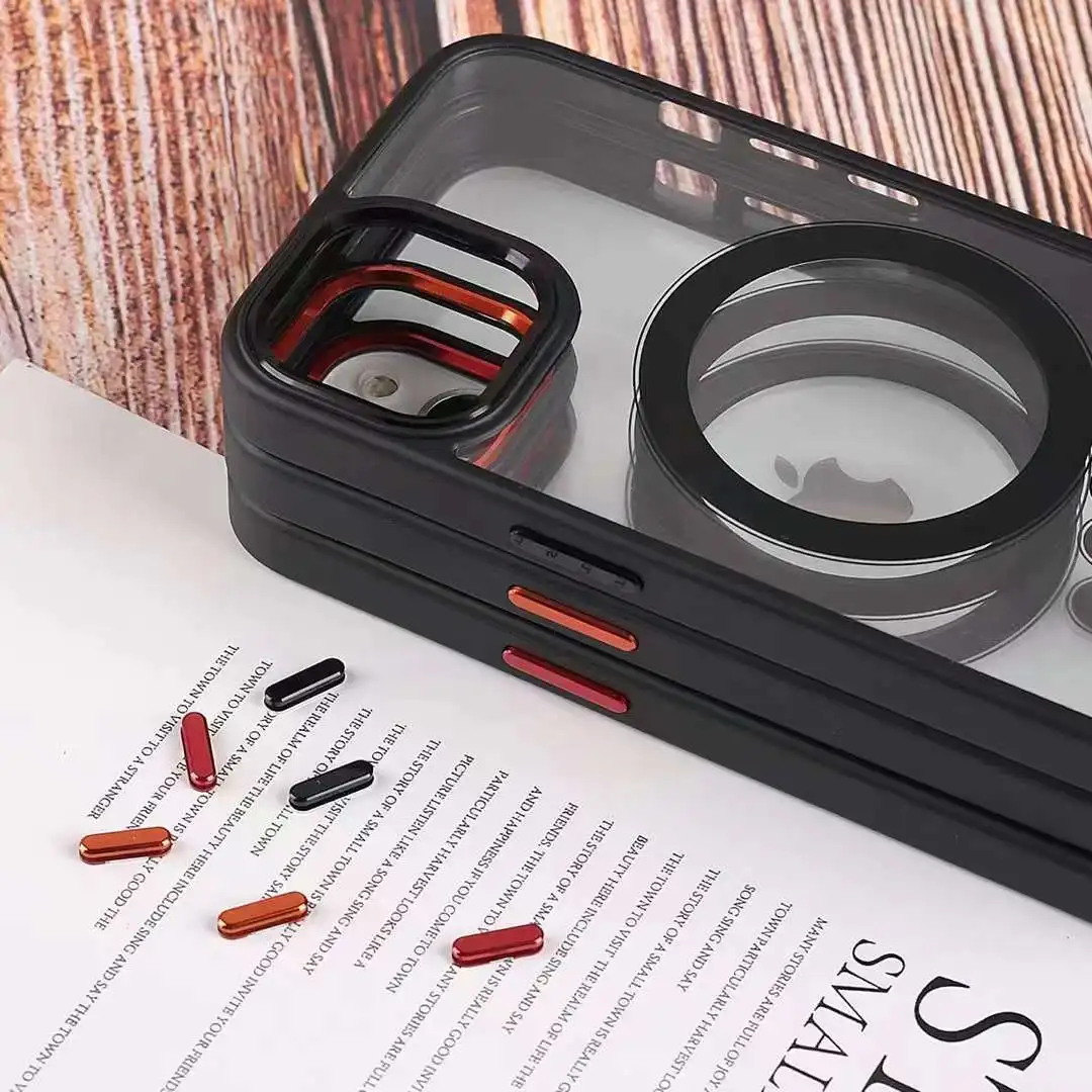 Factory Wholesale Acrylic Magnetic case Shockproof With Wireless Charging For funda Iphone 13 pro max phone case