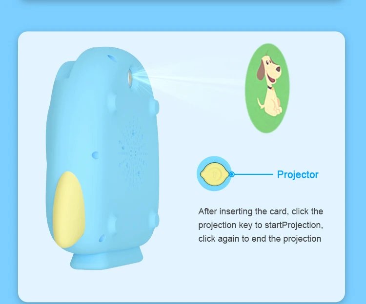 With Projection Lamp Preschool Flash Cards English Speaker Educational ABS Kids Learning Machine