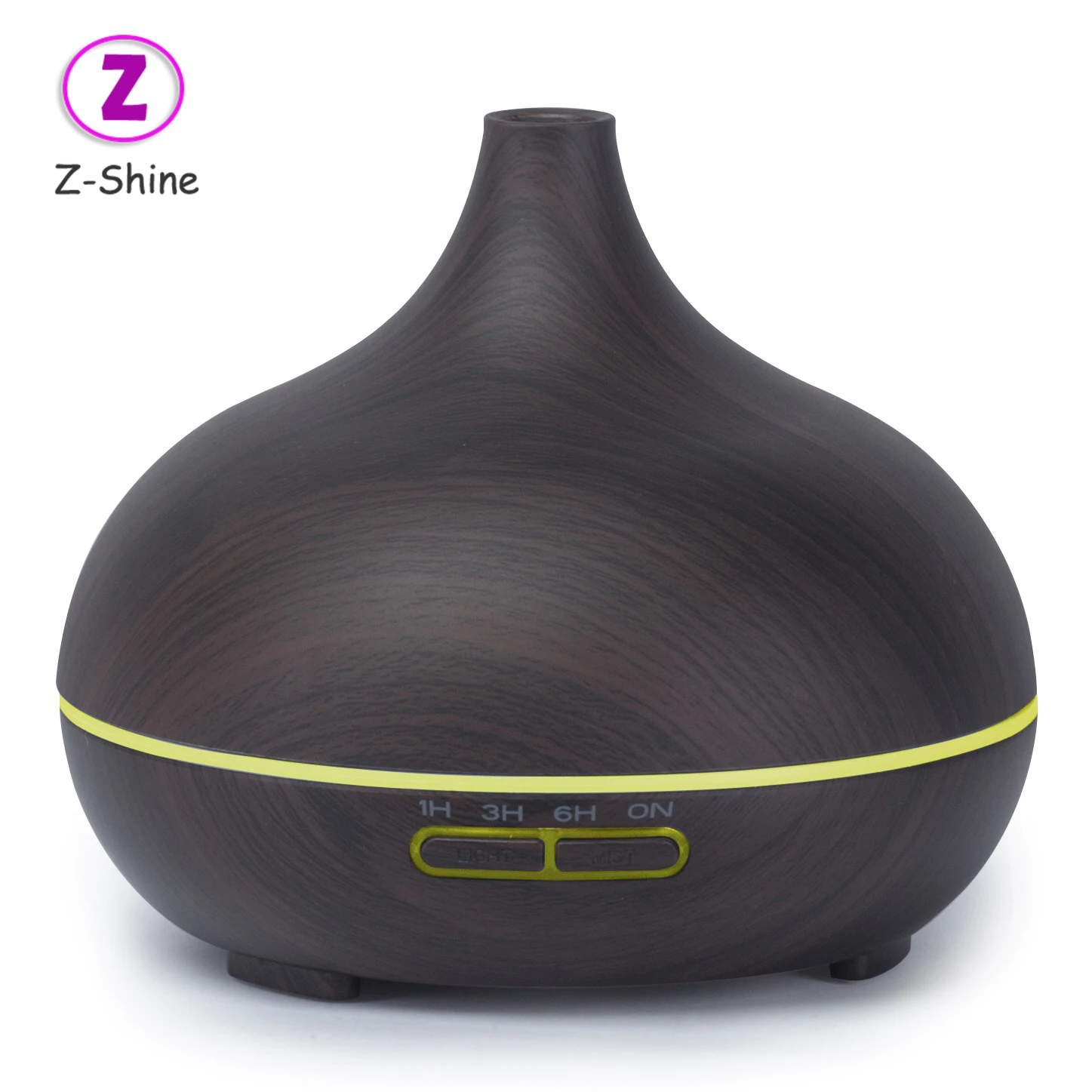 Wholesale  Home Appliances Dark Wood Grain 300ML Essential Oil Diffusers Ultrasonic Aromatherapy