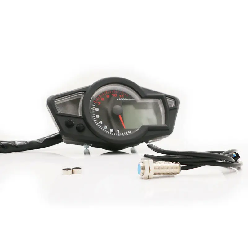 Универсальный цифровой одометр Mootorcycle LCD Kmh/км/ч Спидометр Тахометр на заказ двойной спортивный велосипед Atv Скутер внедорожный