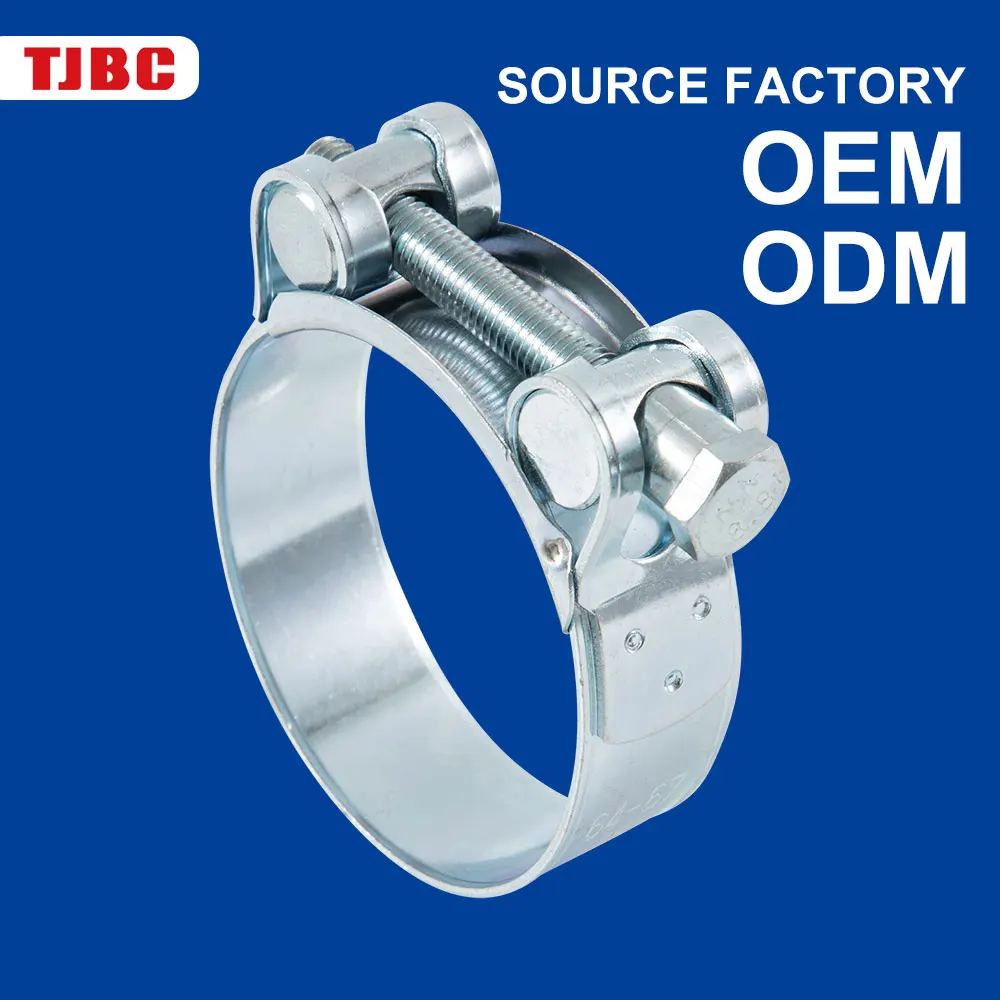 W1 T-bolt heavy duty hose clamp high strength high heat resistant heavy duty rated T bolt hose clamp